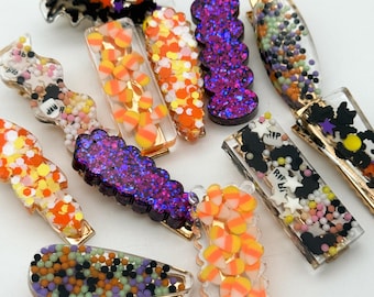 Halloween Resin MINI Hair clips (sold in matching pairs)