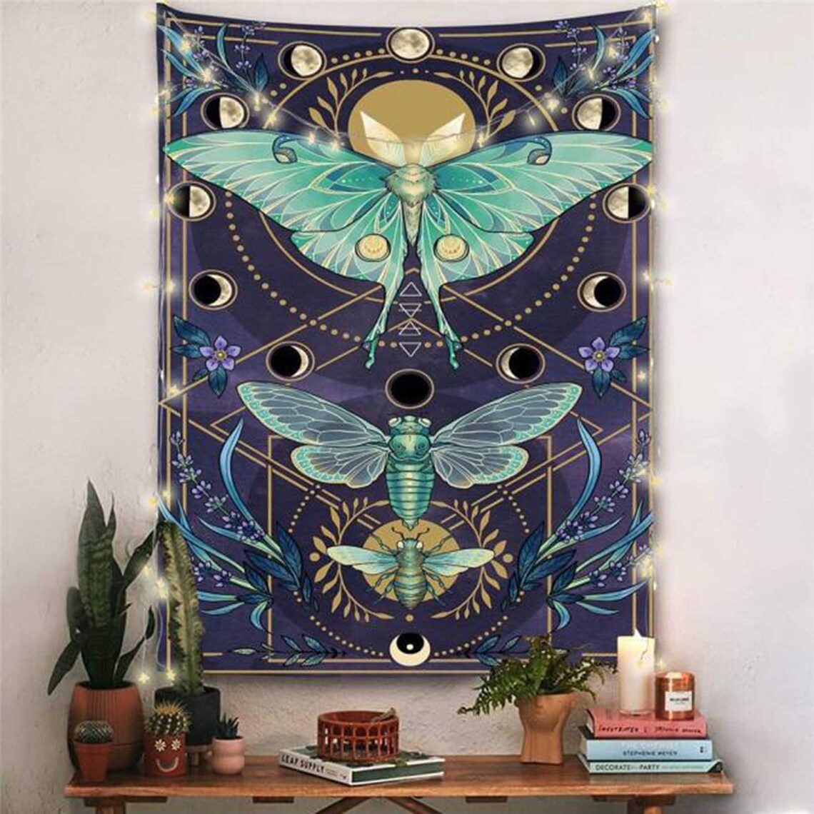 Blue Butterfly wings metaphor Tapestry Wall Hanging Art Home Etsy