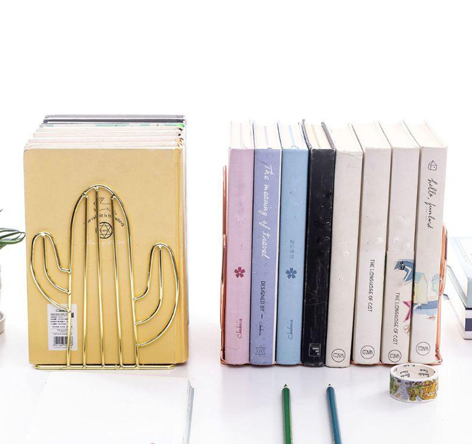Kaktus geformt gold Metall Buchstützen Bücherregale | Etsy