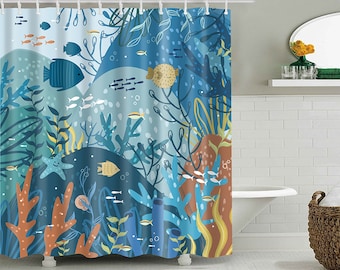 Blue sc_20583_extralong 84 Inches Extra Long Artisan Fish Patterns with Wave Lines and Sky Cloud Motifs Marine Life Image Fabric Bathroom Decor Set with Hooks Ocean Animal Decor Shower Curtain by Ambesonne Blue sc_20583_extralong 84 Inches Extra Long Artisan Fish Patterns with Wave Lines and Sky Cloud Motifs Marine Life Image Fabric Bathroom Decor Set with Hooks Ocean Animal Decor Shower Curtain by Ambesonne