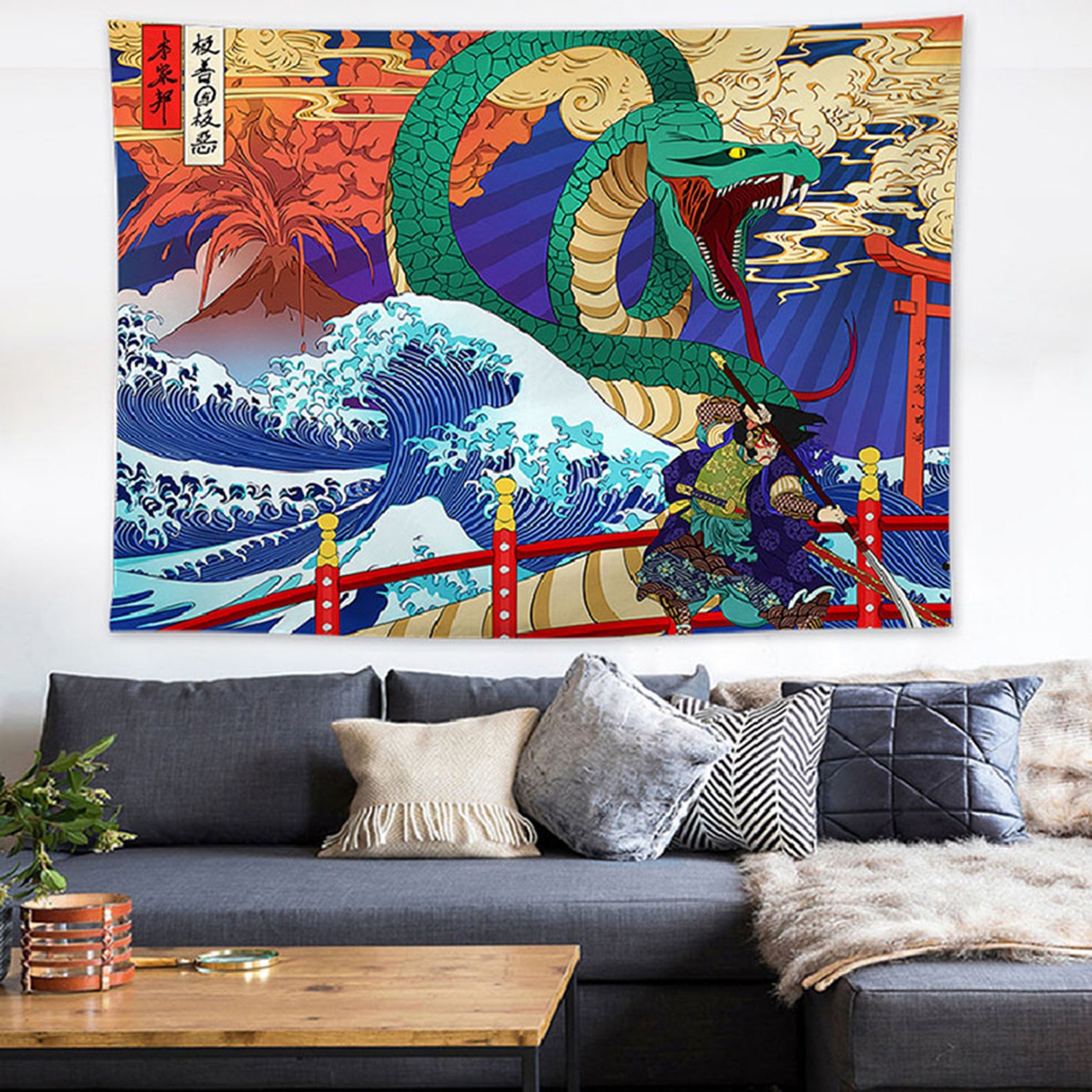 Dragon Tapestries Traditional Japanese Art tapestry Etsy