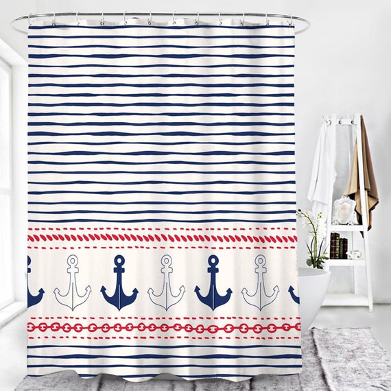 Nautical Themed Shower Curtain