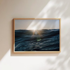 Wandbild Meer, Wasser, Blau, Sonne, Algarve Portugal, Kunstdruck, Poster, Wohnzimmer Bilder mit Rahmen, Fotografie Print, Wanddeko