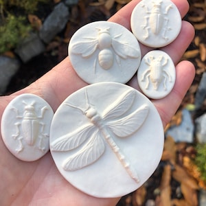 Ważka, Pszczoła, Chrząszcz Porcelana Ręcznie robione kaboszony-kaboszony Bez otworów, owijanie koralikami drutem Koraliki-materiały do koralikowania-materiały do haftu koralikowego