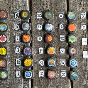 Supernova Handmade Charm Pottery Bead-Bracelet making-Pottery charm-ceramic jewelry disc bead-jewelry making-bracelet bead wire wrapping- image 2