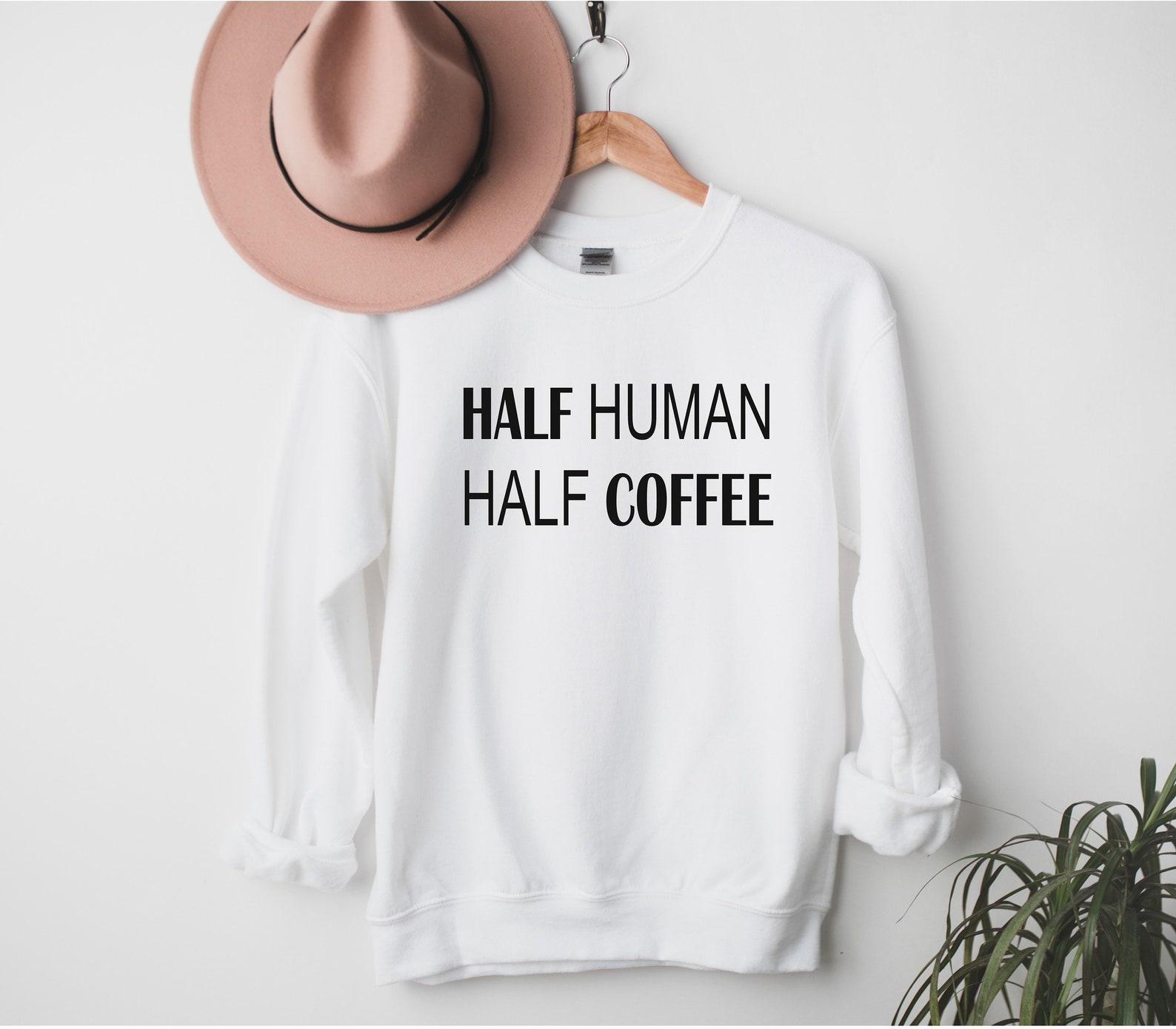 Half Human Half Coffee Gift for Women Unisex Graphic Etsy
