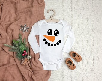 Details about / Christmas Hugs Snowman Baby Infant Bodysuit