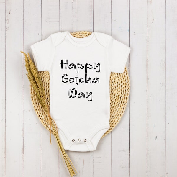 Happy Gotcha Announcement  Onesie®, Unisex Onesie®, Baby Girl, Baby Boy, Funny Onesie®, Baby Outfit, Baby Bodysuit, IVF pregnancy, baby Gift