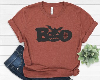 Boo pumpkin, Halloween Tees, Halloween Party, Halloween T-shirt, Halloween funny shirt, fall shirt, Mom Shirt