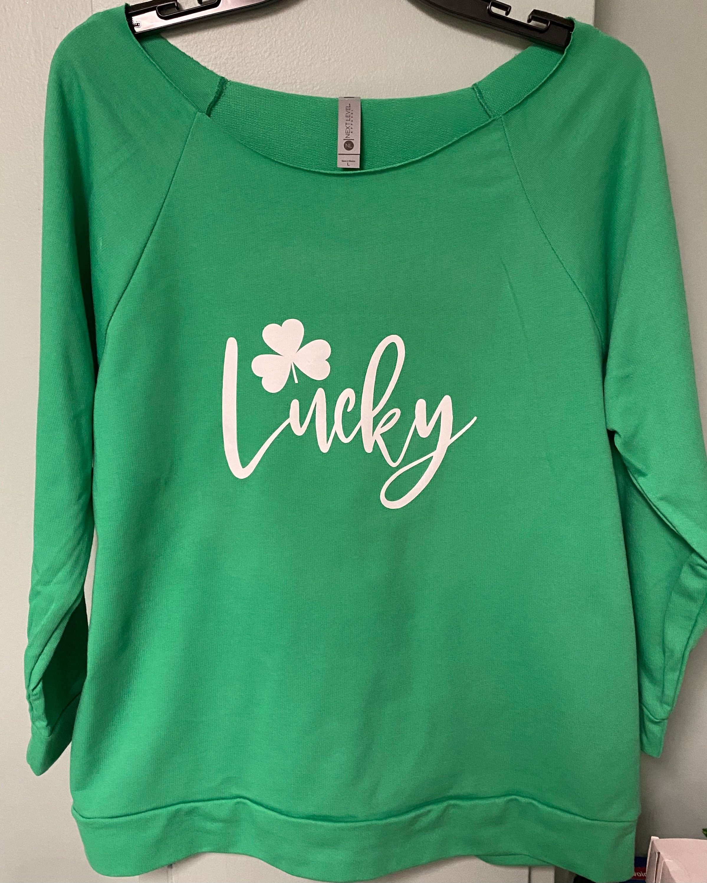 green sweatshirtd for st patricks day