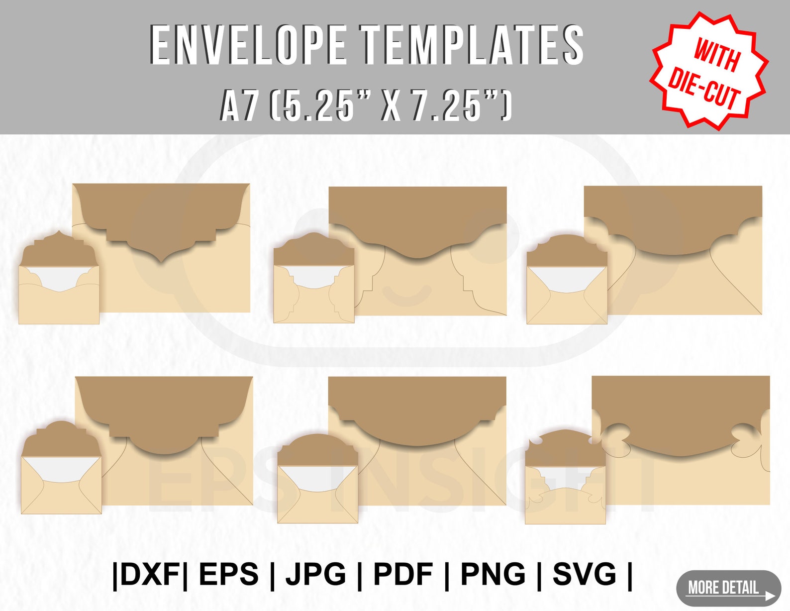 A7 Envelope Template SVG Bundle. Wedding Envelope SVG. Etsy Canada