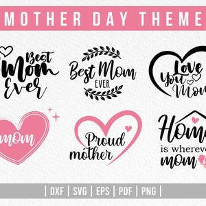 Dia das Mães Svg. Mamãe Svg. Melhor Mãe de Todos os Tempos. Feliz Dia das Mães. Camiseta de Mãe Svg. Presente de Mãe Svg. Citação Inspiradora de Amor de Mãe Svg Cricut