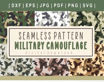 Seamless Pattern Military Camouflage svg. Camouflage Pattern and Military Pattern svg. Camouflage Army Military Hunting Pattern PNG Cut File