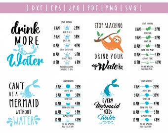 Water Bottle Tracker SVG. Water Bottle svg. Water Tracker Quote. Every Mermaid Needs Water. Drink More Water svg. Water Measurement Cricut