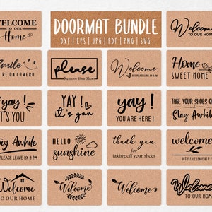 Deurmat svg-bundel. Grappige deurmat svg. Welkom deurmat svg. Voordeur svg. Welkom teken svg. Home teken SVG. Boerderij-SVG. Sign Making-svg