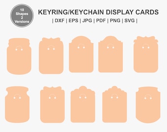 Keyring Display Card SVG, Keyring Display Card Template, Keychain Display Card, Packaging SVG, Keyring Display Holder, Jewelry Display Card