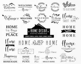 Home Decor Hand Lettered. Welcome Sign SVG Bundle. Welcome to Our Home svg. Farmhouse sign, Home Quote svg. Home Decor Home sweet Home svg