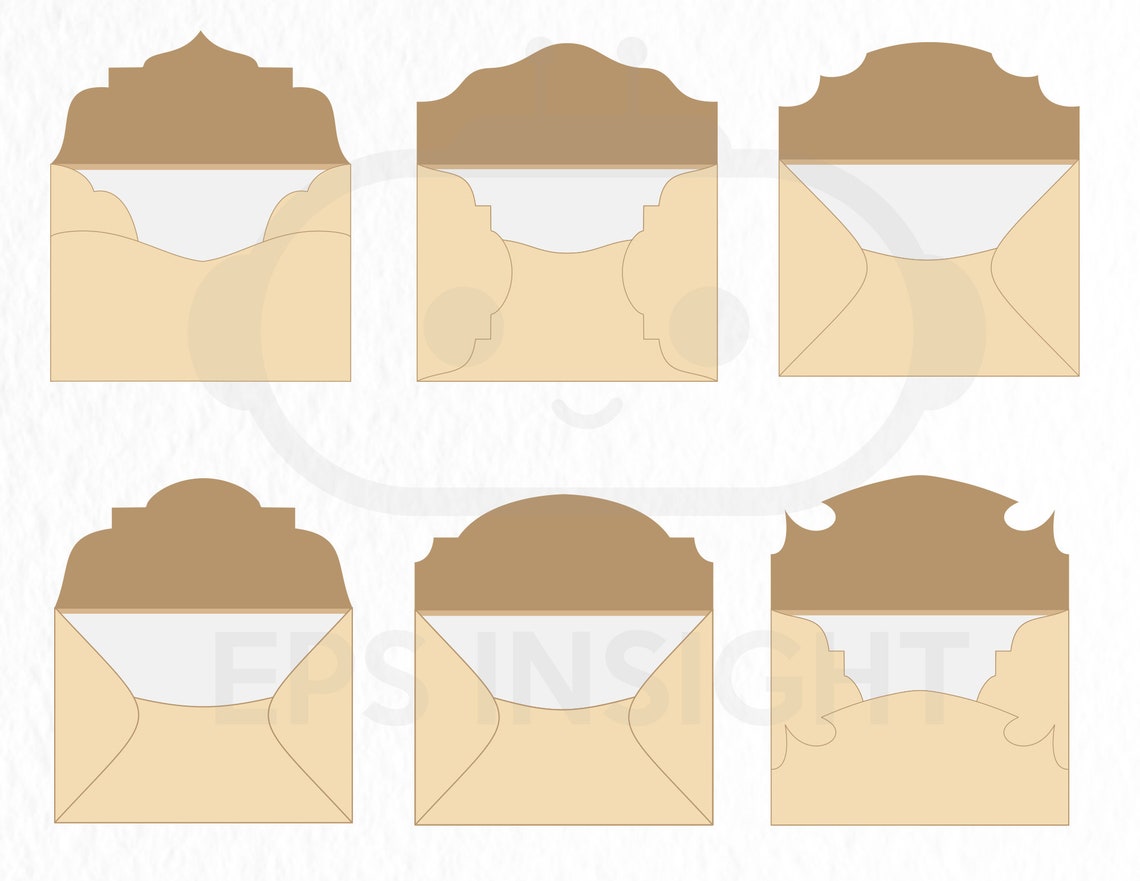 A7 Envelope Template SVG Bundle. Wedding Envelope SVG. Etsy Canada