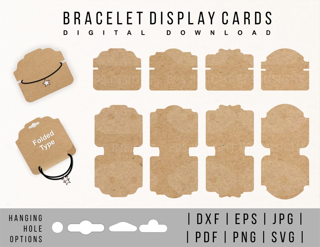 Bracelet Display Card Template Bracelet Holder Folded Template Svg Bracelet Hang Tag Card Svg Bracelet Display Card Template Bracelet Holder Folded Template Svg Bracelet Hang Tag Card Svg