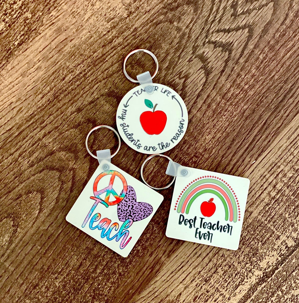 Teacher keychains end of the year teacher gifts personalized Etsy