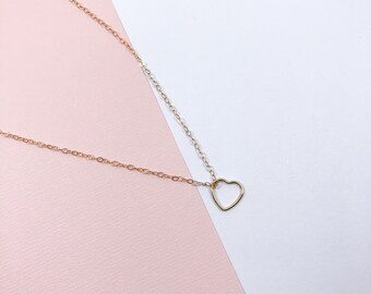 Free Heart Necklace, gold filled heart necklace, gold filled jewelry