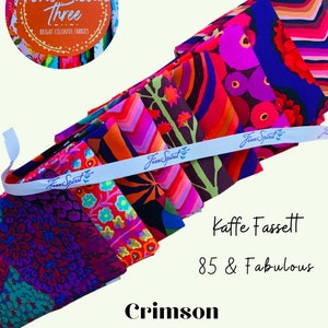 Crimson - 85 & Fabulous ByKaffe Fassett 10 Half Yard Cuts}