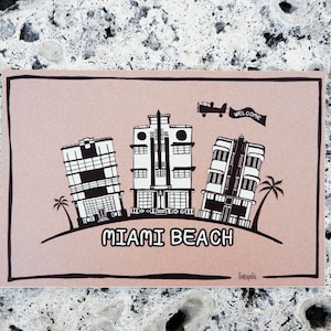 POSTAL DE LA PLAYA DE MIAMI
