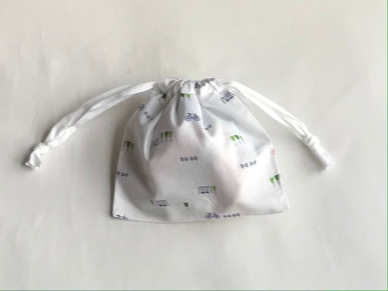 Calendrier 2023 Divorce Reusable Drawstring Recommendation Gift Bag - Blue Handmade Green Fabric