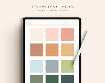 Digital Sticky Notes — Rainbow — Instant Digital Download — Notability GoodNotes Xodo