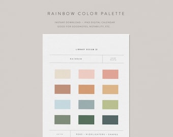 Rainbow Color Palette — Instant Digital Download — Notability GoodNotes Xodo