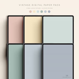 Vintage Digital Paper Pack — Instant Digital Download — Notability GoodNotes Xodo