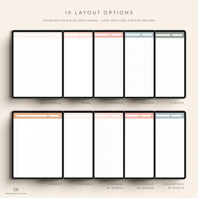 Note Packets Student Note Taking Pack Download 60 Page Options Instant - Etsy