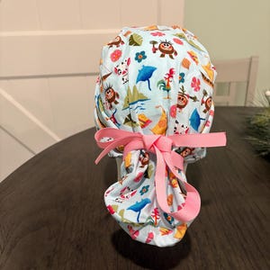 Moana ponytail scrub cap