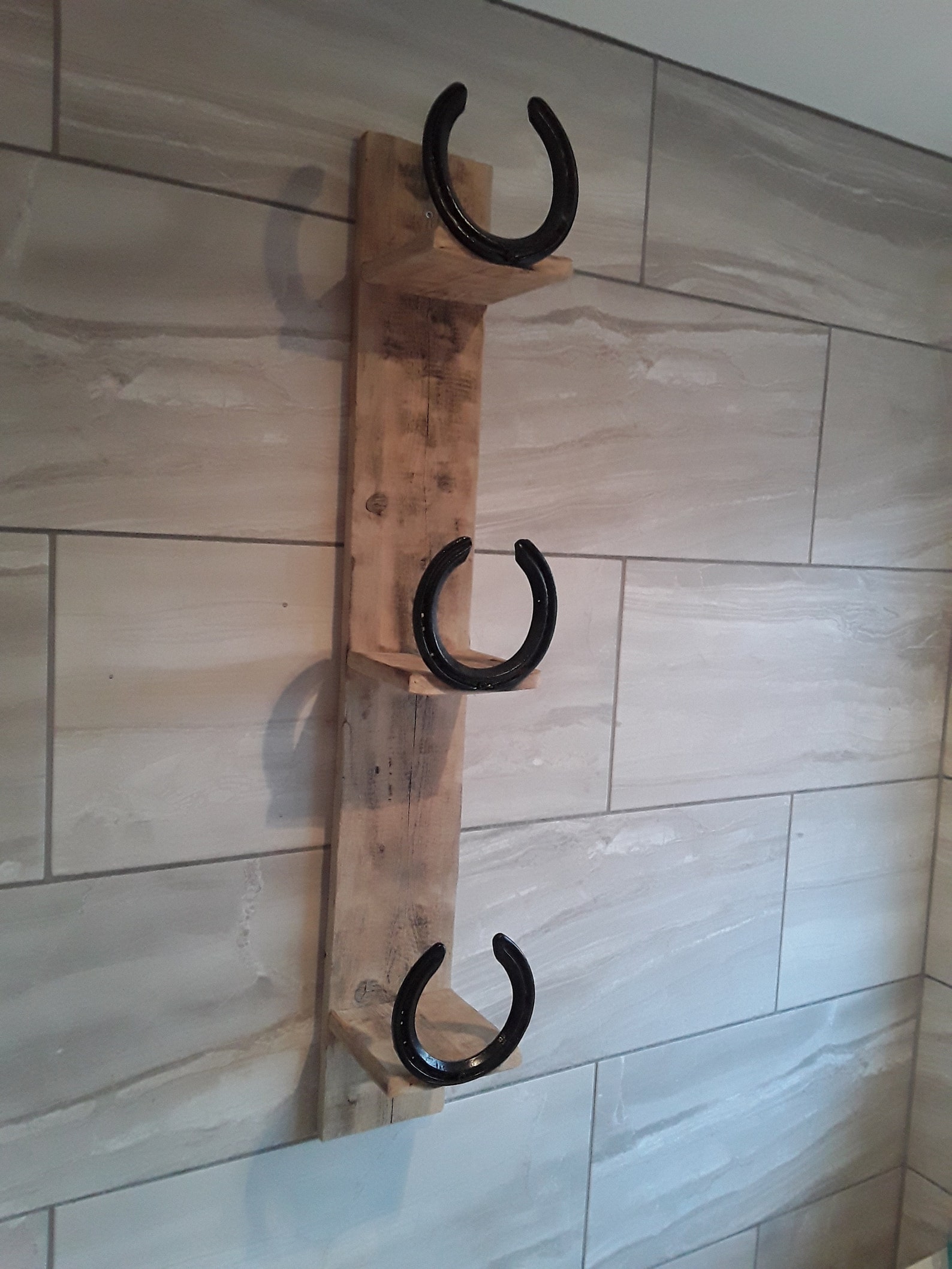 Wooden Horseshoe Shelf/towel Rack Etsy UK