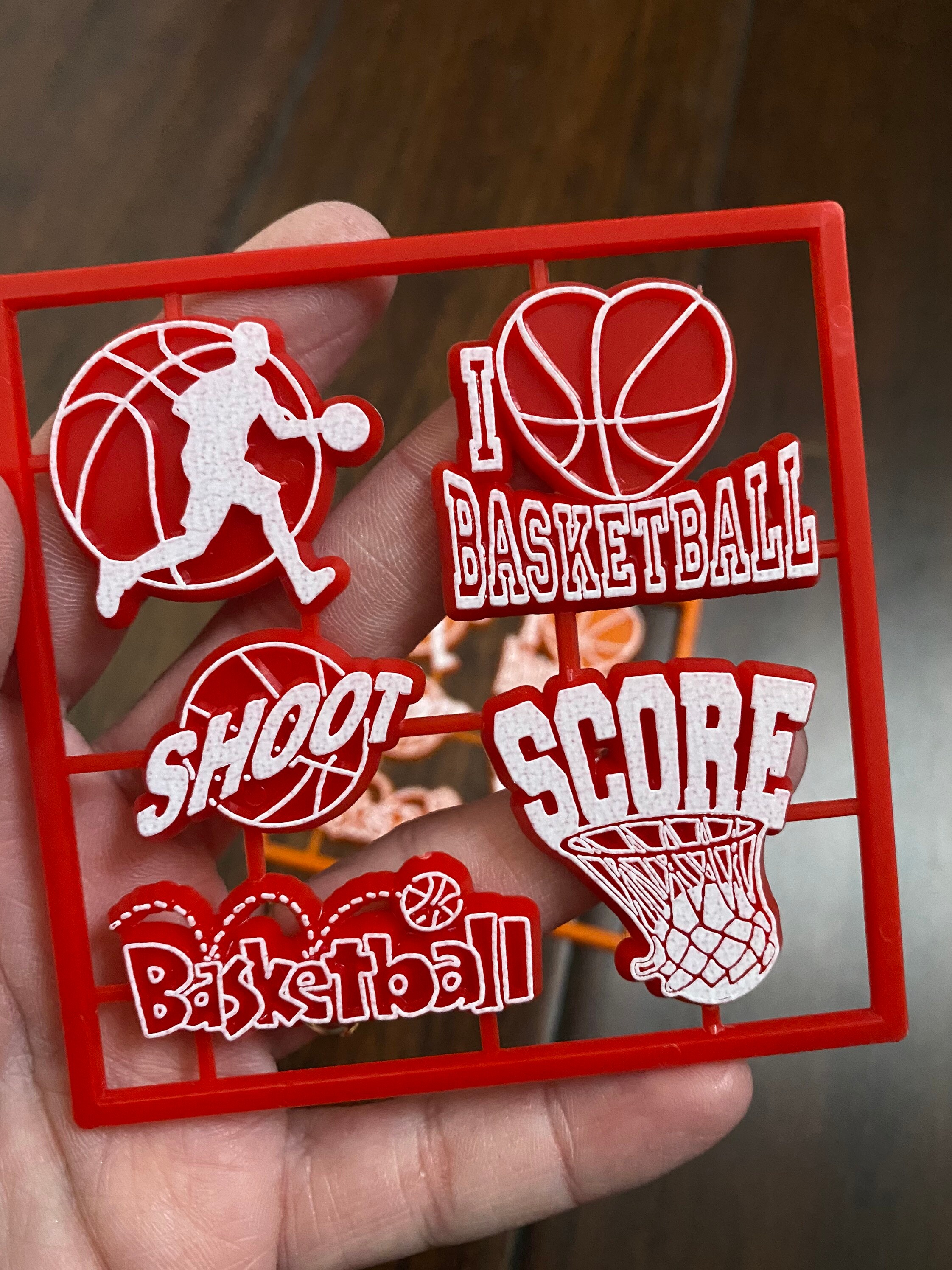 Basketball Charm Set in Black/white Etsy