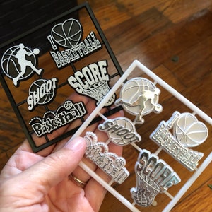 Basketball Homecoming Charm Set in Black/White