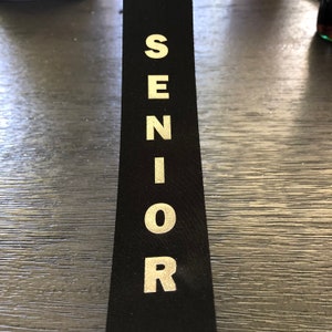 Black and Silver Senior Homecoming Ribbon