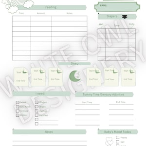 Asilo nido per neonati / alimentazione del registro dell'infanzia / tracker sanitario
