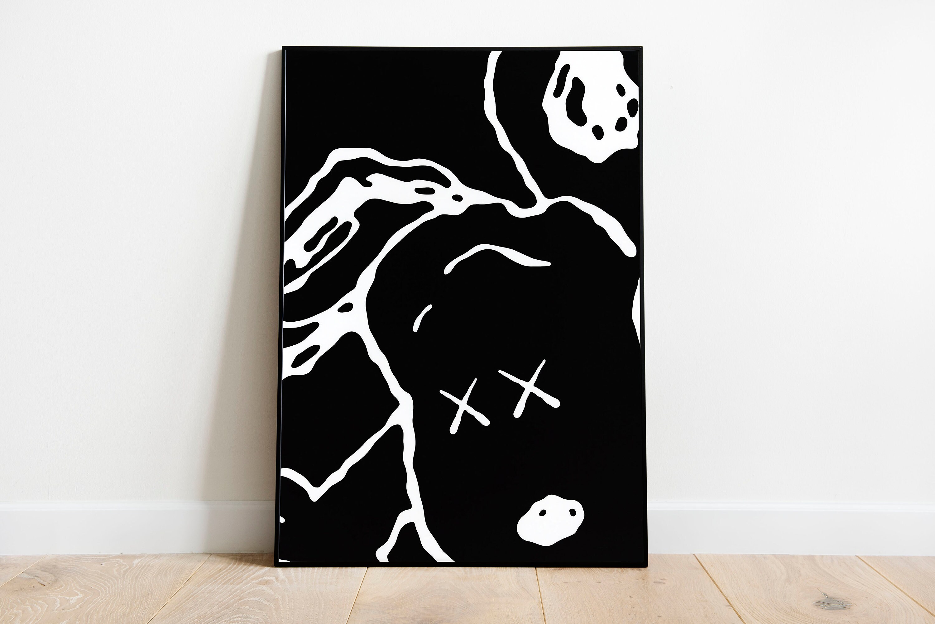 Snoopy Kaws Art Print Kaws Art Poster Kaws wall art Etsy