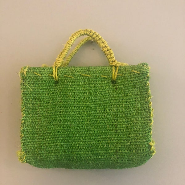 Borsa in paglia messicana verde, borse e borse messicane, borsa verde lime e verde erba, regalo vintage per le donne