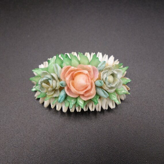 Charming early celluloid brooch, 1930s-1940s, pal… - image 4