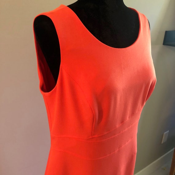 12 Evan-picone Dress Orange Sheath 