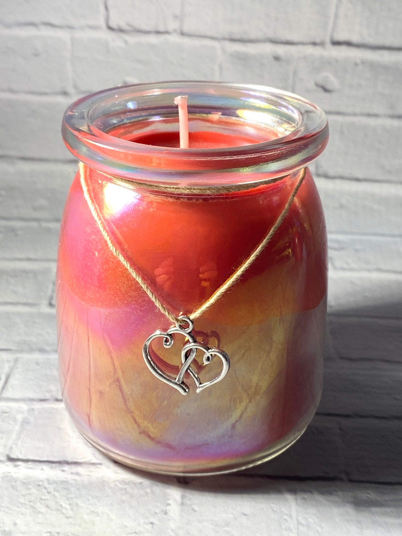 Rose Scented Candle with Charm Etsy