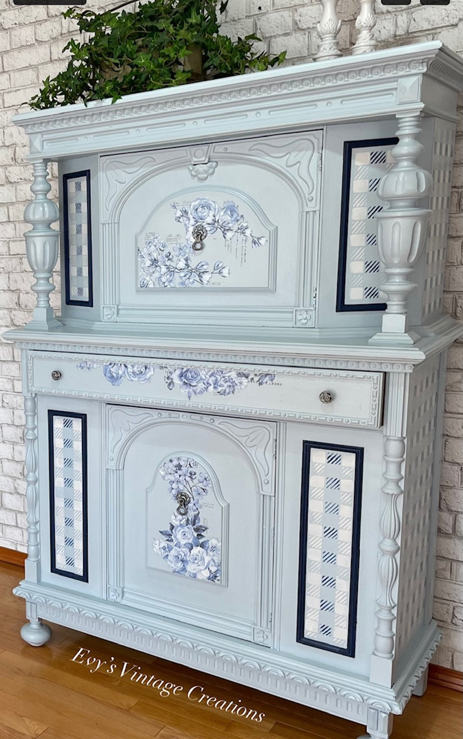 Vintage Jacobean Court Cupboard Etsy