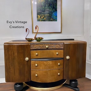 Art Deco Style Sideboard/ Server/Vintage Cocktail Cabinet/ 1950&#39;s