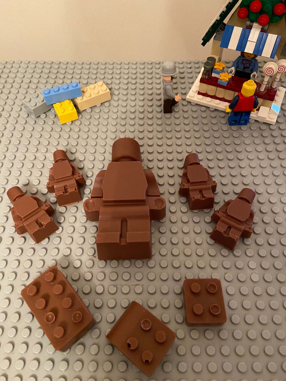 Handmade chocolate Mini figures and building bricks Etsy Italia