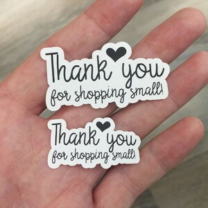 Packaging Stickers - Thank you for shopping small - TH001