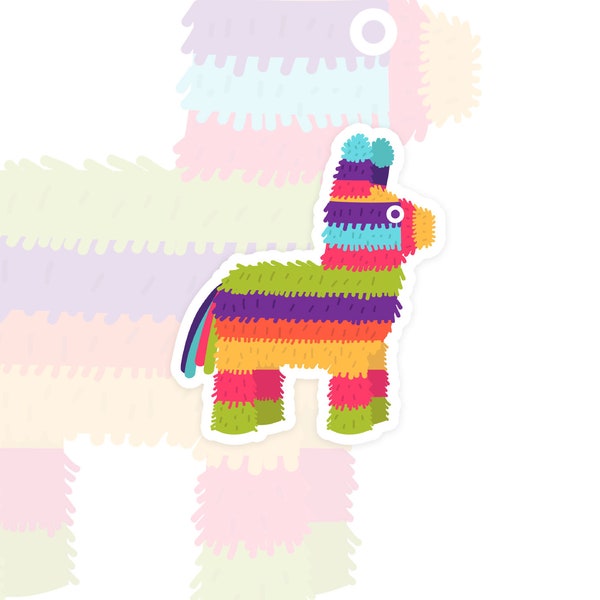 Burro Piñata Sticker. Perfect for your Laptop, notebook, or Hydro flask. Water Resistant Vinyl Sticker