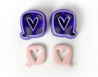 Heart Chat Bubble Clay Cutter  - December 2023