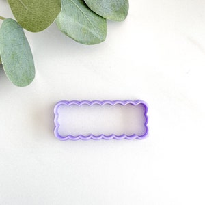 Scalloped Rectangle Barrette Cutter - B1